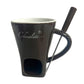🍪Hot Sale 50% OFF☕Ceramic Chocolate and Cheese Fondue Melter Mug with Fork