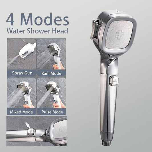 🏆4-mode Handheld Pressurized Shower Head with Pause Switch