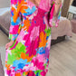 🔥2024 Hot Sale💃V-neck Floral Seaside Vacation Loose Dress