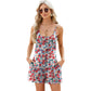 Vacation Scoop Neck Cami Romper with Pockets