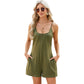 Vacation Scoop Neck Cami Romper with Pockets