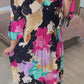 🔥2024 Hot Sale💃V-neck Floral Seaside Vacation Loose Dress