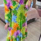 🔥2024 Hot Sale💃V-neck Floral Seaside Vacation Loose Dress