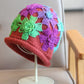 🎀Gradient Colored Flower Handmade Knitted Pile Hat