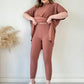 🏆Big Sale-49% OFF❤️Women's two-piece stretch knit set (top + trousers)