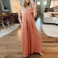 SPRING SALE-PLUS SIZE WIDE LEG OVERALLS JUMPSUIT