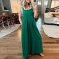 SPRING SALE-PLUS SIZE WIDE LEG OVERALLS JUMPSUIT