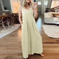 SPRING SALE-PLUS SIZE WIDE LEG OVERALLS JUMPSUIT