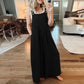 SPRING SALE-PLUS SIZE WIDE LEG OVERALLS JUMPSUIT